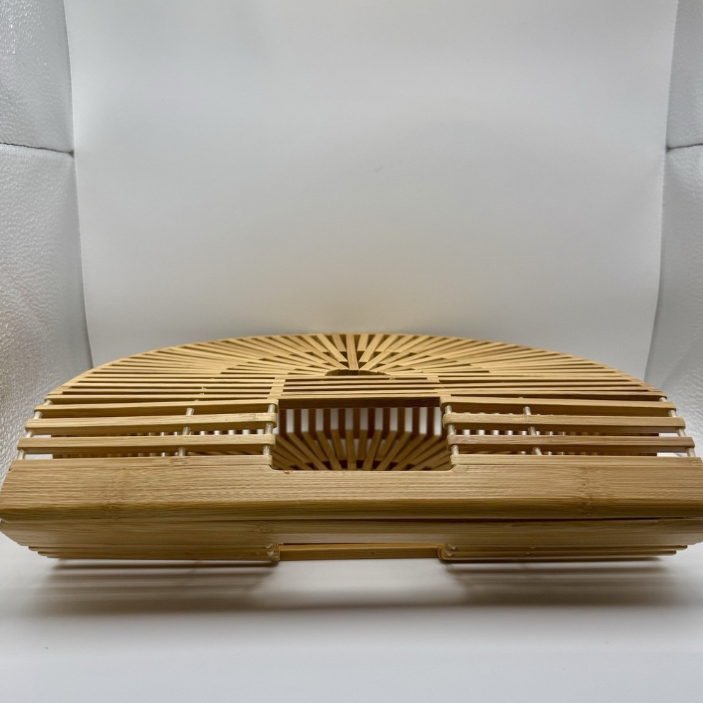 Vintage Cult Gaia Inspired Bamboo Arc Bag Handmade Purse Beach Summer Purse EUC - Picture 7 of 12